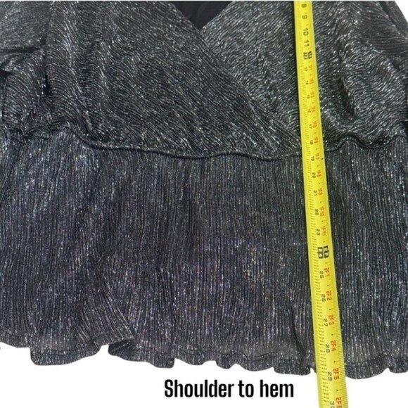 NEW Maurice’s Shimmer Wrap Peplum Blouse New Year's Special Occasion Event 3X - Picture 13 of 13